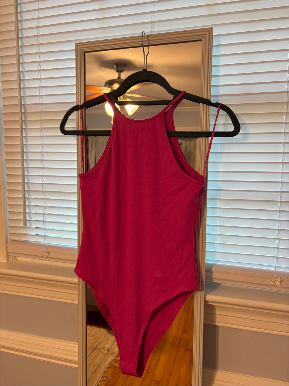 Zara Bright Pink High-Neck Bodysuit